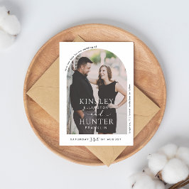 Spara datum för dagens minimalistiskt Arched Bild Datumet