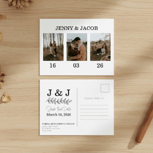 Spara datum för datan för enkel fotokollage vykort