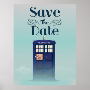 Spara datum för den brittiska polisboxen poster