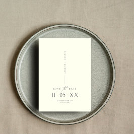 Spara datum för den moderna minimala Eleganten Skr Inbjudningar