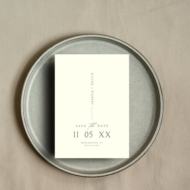 Spara datum för den moderna minimala Eleganten Skr Inbjudningar (Skapare uppladdad)