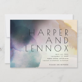 Spara datum för den moderna QR-koden för vattenfär Inbjudningar