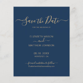 Spara datum för Elegant av budgetskript, marin och Flygblad