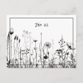 Spara datum för enkel svartvitt helg vykort