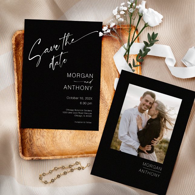 Spara datum för enkelt svartvitt och vitt foto datumet (Skapare uppladdad)