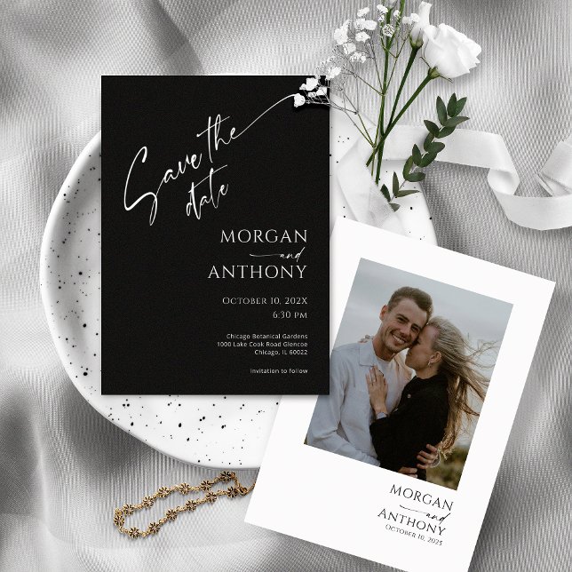 Spara datum för enkelt svartvitt och vitt foto datumet (Skapare uppladdad)