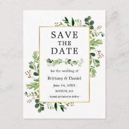 Spara datum för Eucalyptus Greenery Vykort