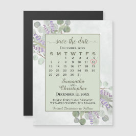 Spara datum för Eucalyptus Lavender Calendar Sage