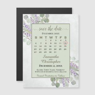 Spara datum för Eucalyptus Lavender Calendar Sage