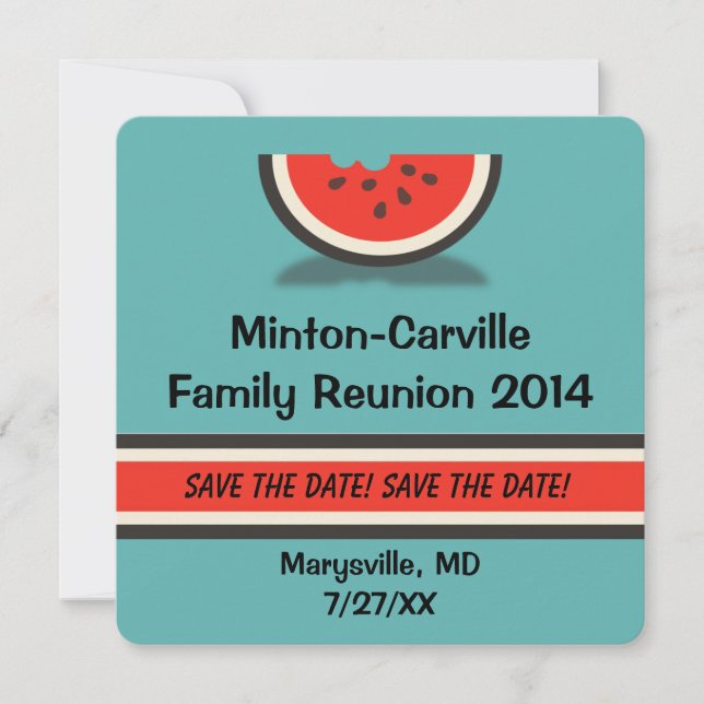 Spara datum för familjeåterförening för Watermelon Datumet (Framsida)