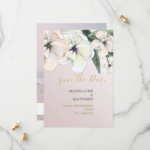  Spara datum för fotoBlommigt Magnolia Datumet
