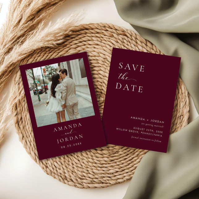 Spara datum för fotominimalistisk inbjudningar (Skapare uppladdad)