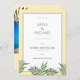 Spara datum för fotot för handflatan Vår Inbjudningar