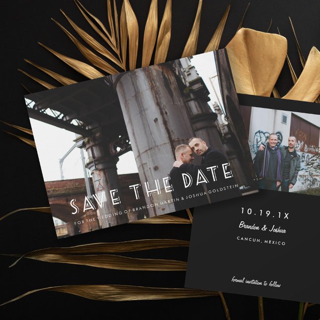 Spara datum för Gay Retro Art Deco-fotot Spara Datumet (Skapare uppladdad)