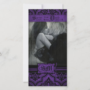 Spara datum för Goth Lila and Black Damask Datumet