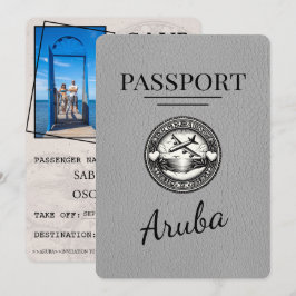 Spara datum för grått Aruba Passport Datumet