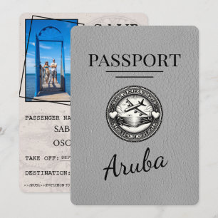 Spara datum för grått Aruba Passport Datumet