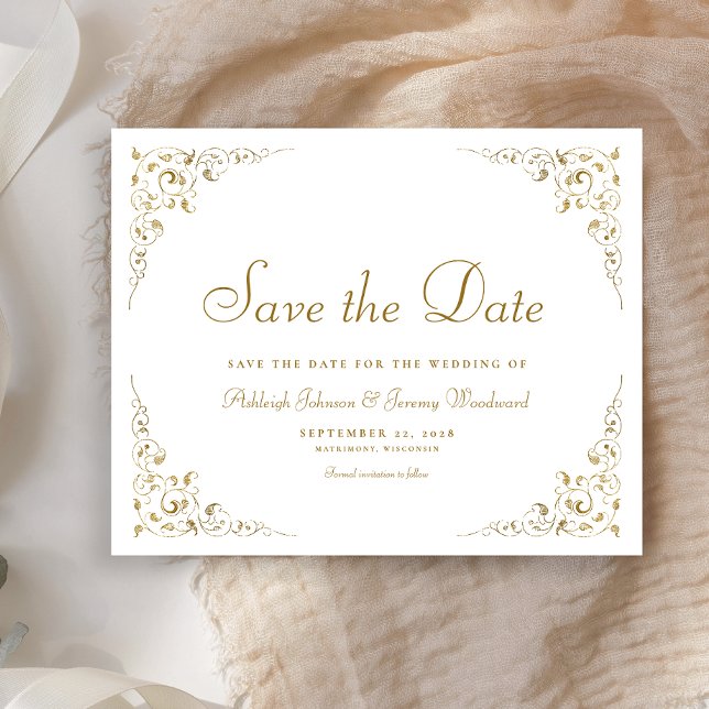 Spara datum för Guld-skript i botaniskt Ram (Skapare uppladdad)