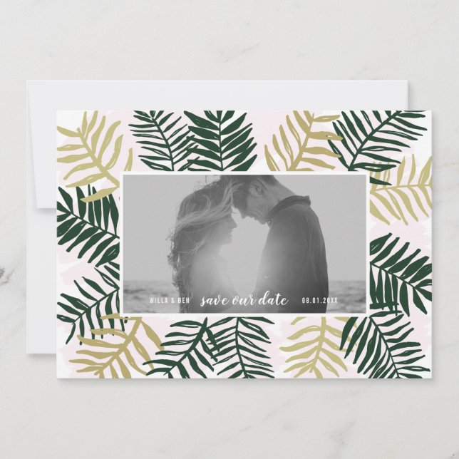 Spara datum för handflatan Getaway Spara Datumet (Framsida)