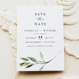 Spara datum för ISABELLA Elegant Minimal Greenery Inbjudningar