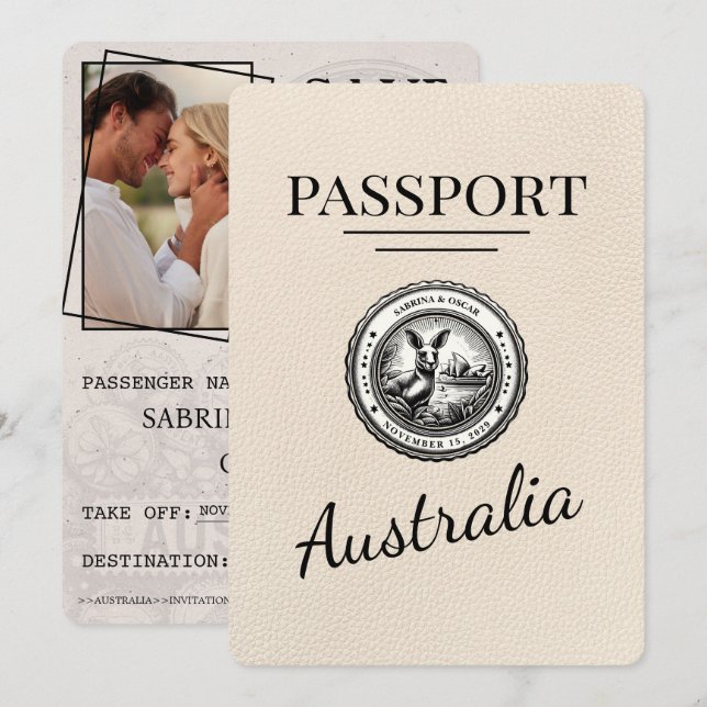 Spara datum för ivorianskt australiskt pass datumet (Fram/baksida)