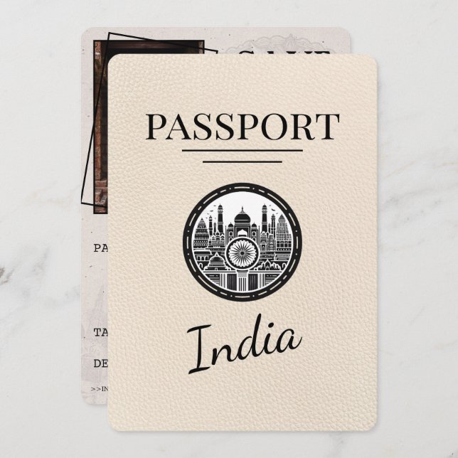 Spara datum för Ivory India Passport Spara Datumet (Fram/baksida)