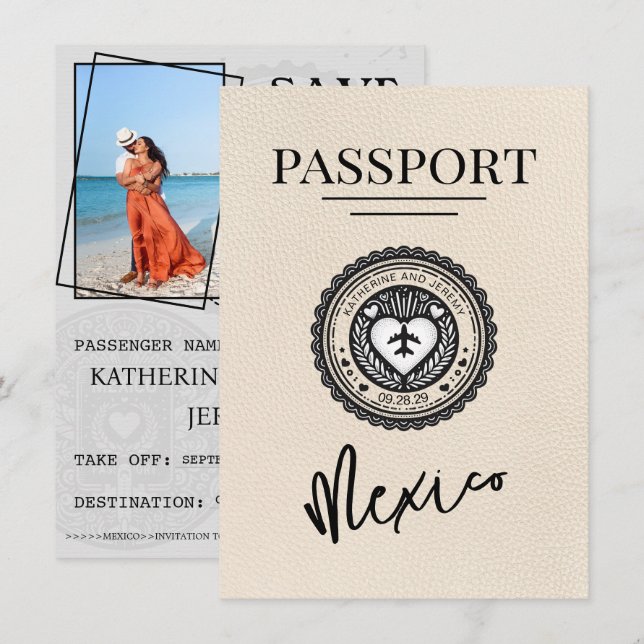 Spara datum för Ivory Mexiko-pass Datumet (Fram/baksida)