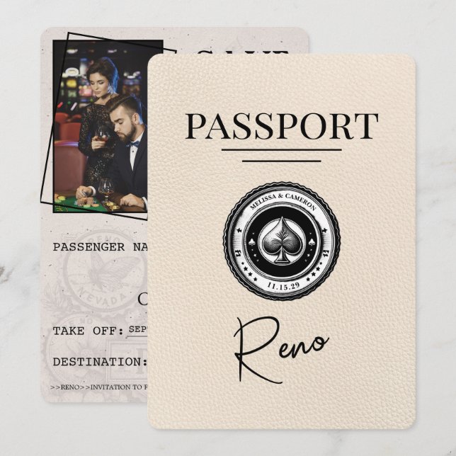 Spara datum för Ivory Reno Passport Datumet (Fram/baksida)