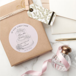 Spara datum för Klistra in i elegant bröllop Runt Klistermärke