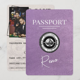 Spara datum för Lavender Lila Reno Passport Datumet