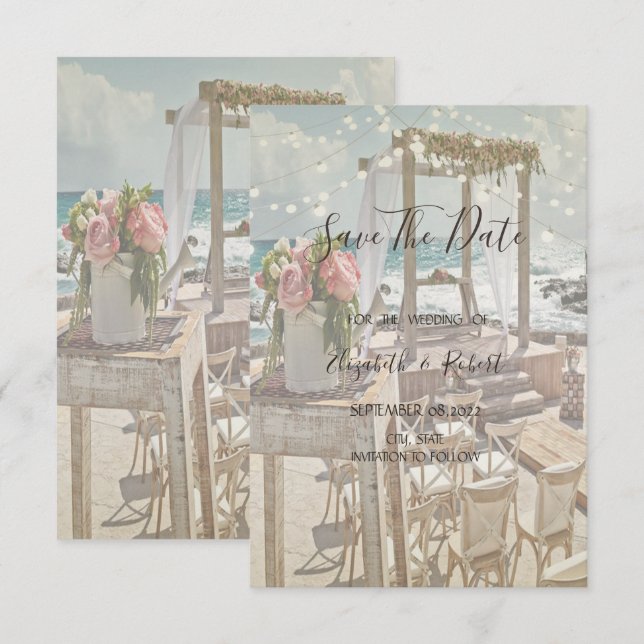 Spara datum för Ljuset för att binda Retro Arbour- Datumet (Fram/baksida)