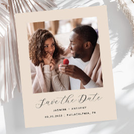 Spara datum för minimal fotoskriptutskrift för bud