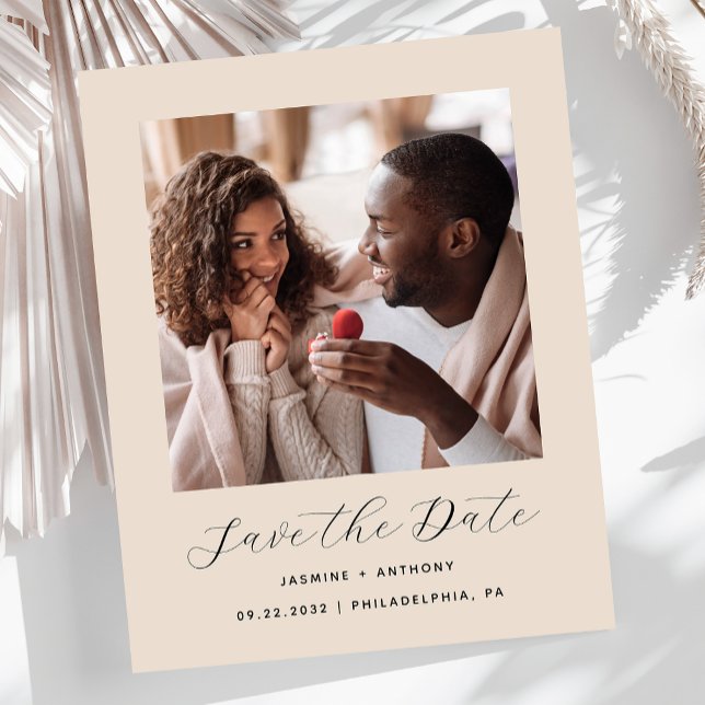 Spara datum för minimal fotoskriptutskrift för bud (Skapare uppladdad)