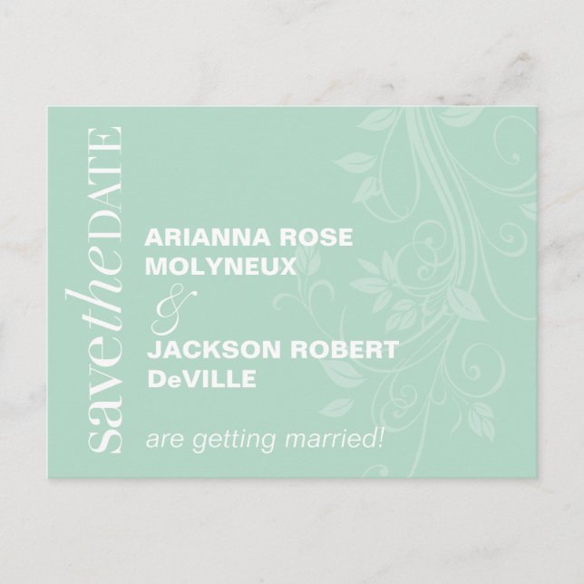 Spara datum för mjuka trådar meddelande vykort (Framsida)