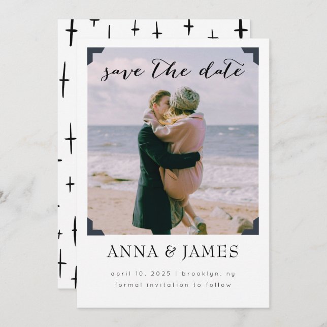 Spara datum för Modern Photo ram Spara Datumet (Fram/baksida)