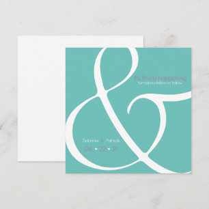 Spara datum för Modern Teal Plum Ampersand Inbjudningar