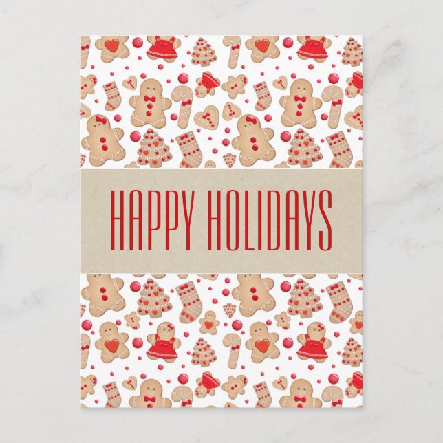 Spara datum för pepparkaksgubbe bakade cookies vykort (Framsida)