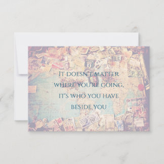 Spara datum för resetecknet Karta Inbjudningar