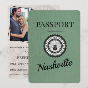 Spara datum för Sage Grönt Nashville Passport Datumet