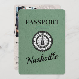 Spara datum för Sage Grönt Nashville Passport Spara Datumet