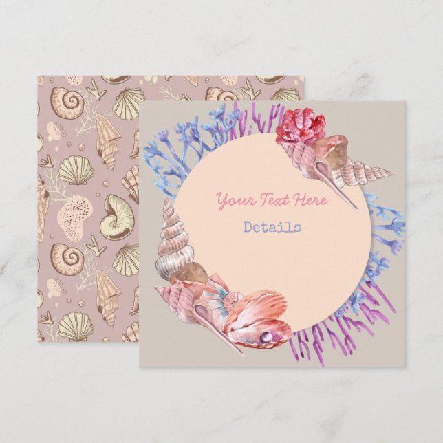 Spara datum för Seashell Datumet (Fram/baksida)