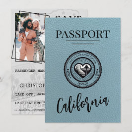 Spara datum för Slate Blue California Passport Datumet