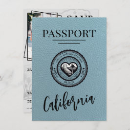 Spara datum för Slate Blue California Passport Spara Datumet