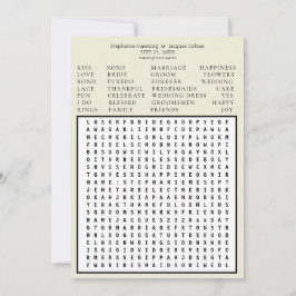 Spara datum för sökning i Ord - Beige Inbjudningar