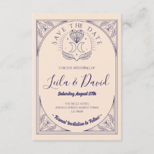 Spara datum för Tarot Måne Crystal Hearts Bröllop Tilläggskort