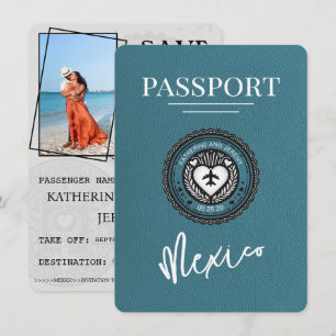 Spara datum för Teal Mexiko Passport-sparande Datumet