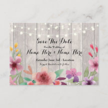 Spara datum för träets Blommigt i Ljus Inbjudan