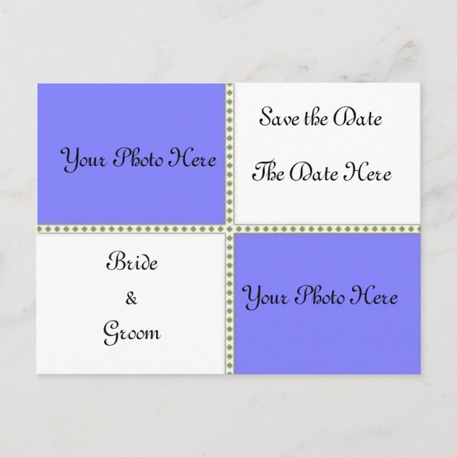 Spara datum för två foto meddelande vykort (Framsida)