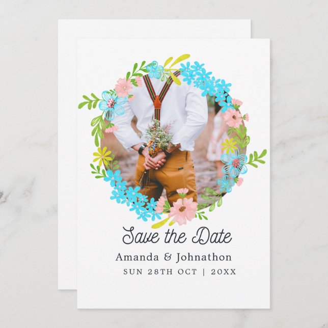 Spara datum för vår-födelsedag spara datumet (Fram/baksida)