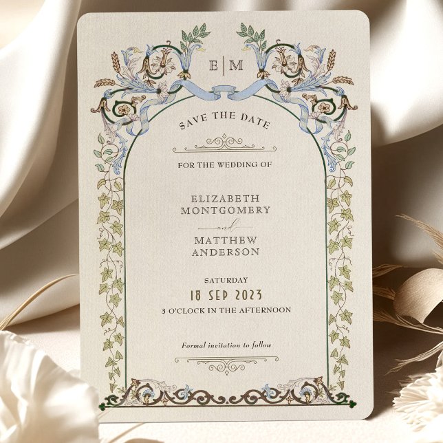 Spara datum för Victorian Royal Elegance Bröllop Inbjudningar (Skapare uppladdad)